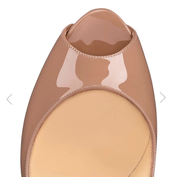 Christian Louboutin Very Prive Patent Red Sole Pump Nude Great Condition - Picture 2 of 4
